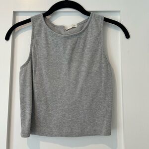 Urban Outfitters Gray Ribbed Cropped Tank